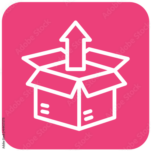 Unboxing Vector Icon Design Illustration