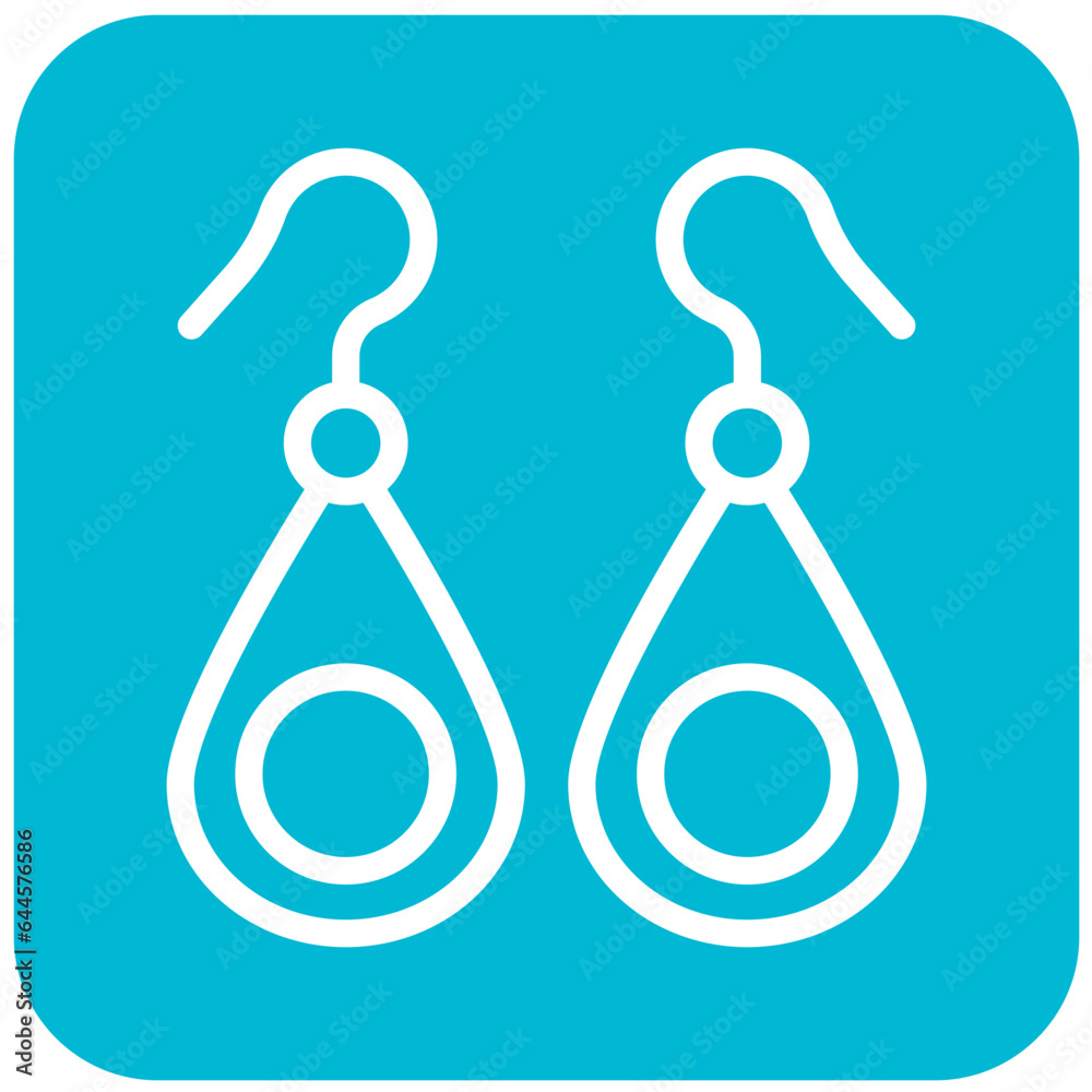 Earrings Vector Icon Design Illustration