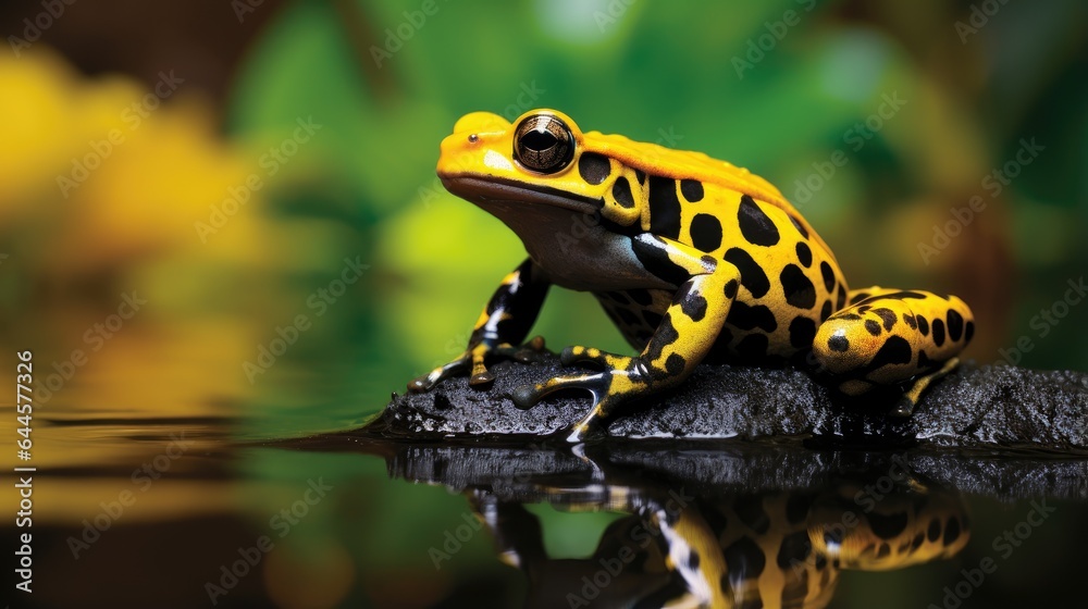 A breathtaking shot of a Pond Frog his natural habitat, showcasing his majestic beauty and strength. A breathtaking shot of a Pond Frog his natural habitat, showcasing his majestic beauty and strength.