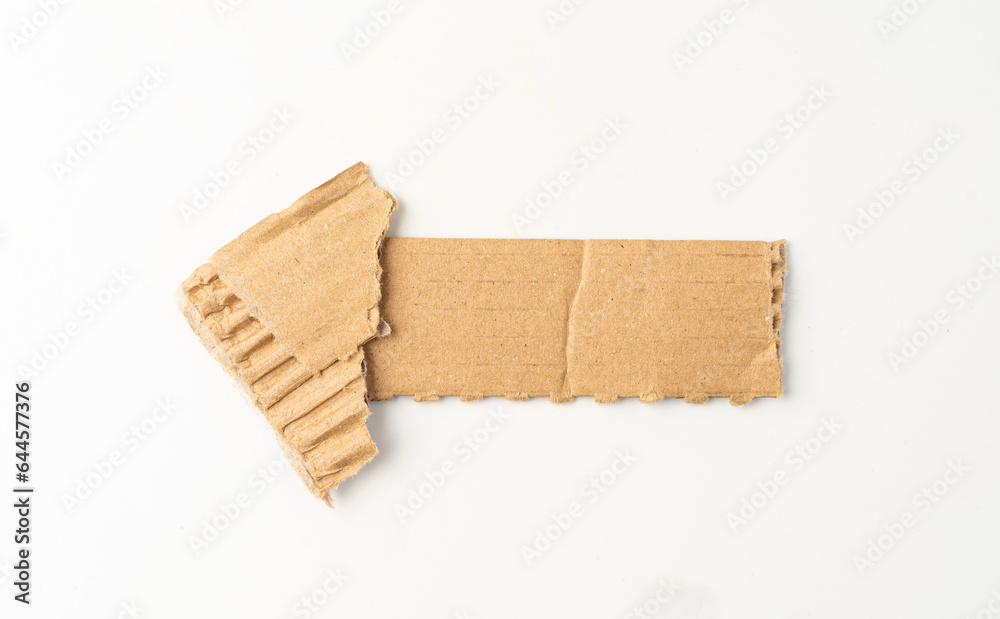Cardboard Arrow, Arrows Made of Carton Piece, Ripped Kraft Paper, Brown Wrapping Vintage Paper Arrow Cardboard Arrow, Arrows Made of Carton Piece, Ripped Kraft Paper, Brown Wrapping Vintage Paper Arrow