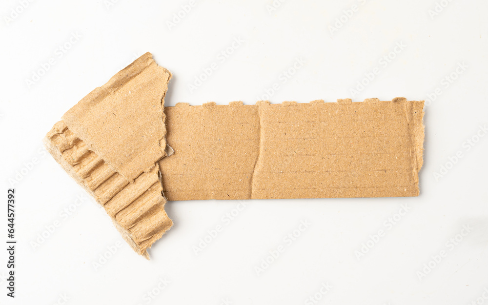Cardboard Arrow, Arrows Made of Carton Piece, Ripped Kraft Paper, Brown Wrapping Vintage Paper Arrow Cardboard Arrow, Arrows Made of Carton Piece, Ripped Kraft Paper, Brown Wrapping Vintage Paper Arrow