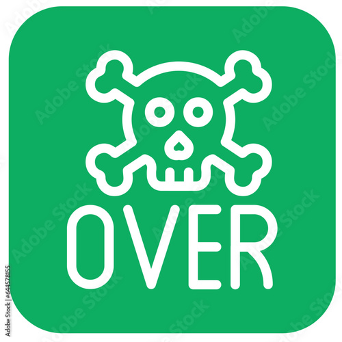 Game over Vector Icon Design Illustration