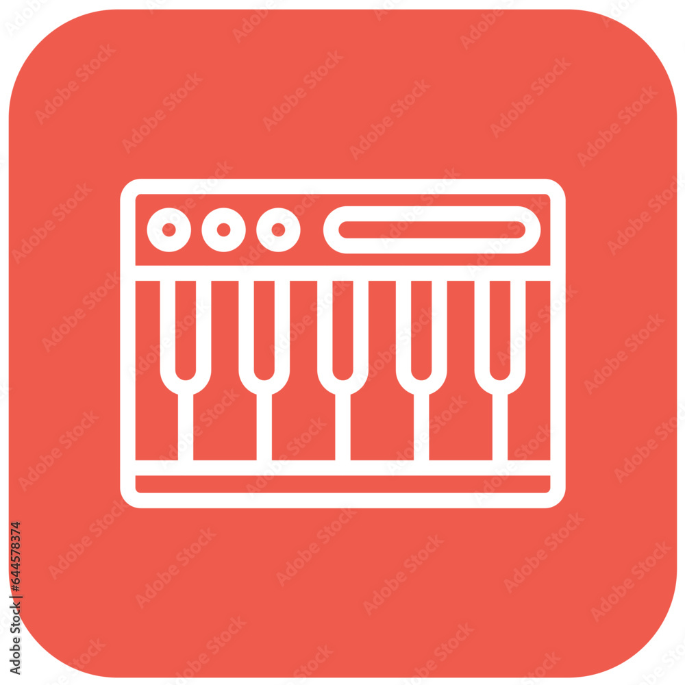Fototapeta premium Piano Vector Icon Design Illustration
