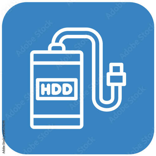 External hard drive Vector Icon Design Illustration