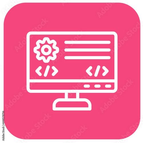 Backend Vector Icon Design Illustration