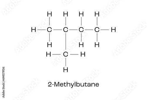 Isopentane, also called methylbutane or 2-methylbutane photo