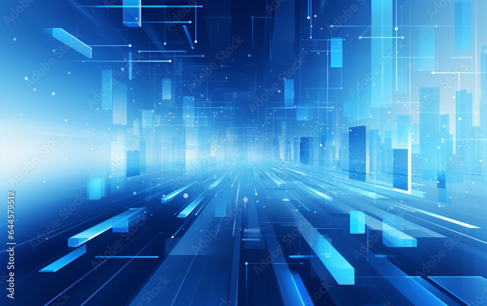 Fototapeta premium Abstract background dark blue with modern corporate concept