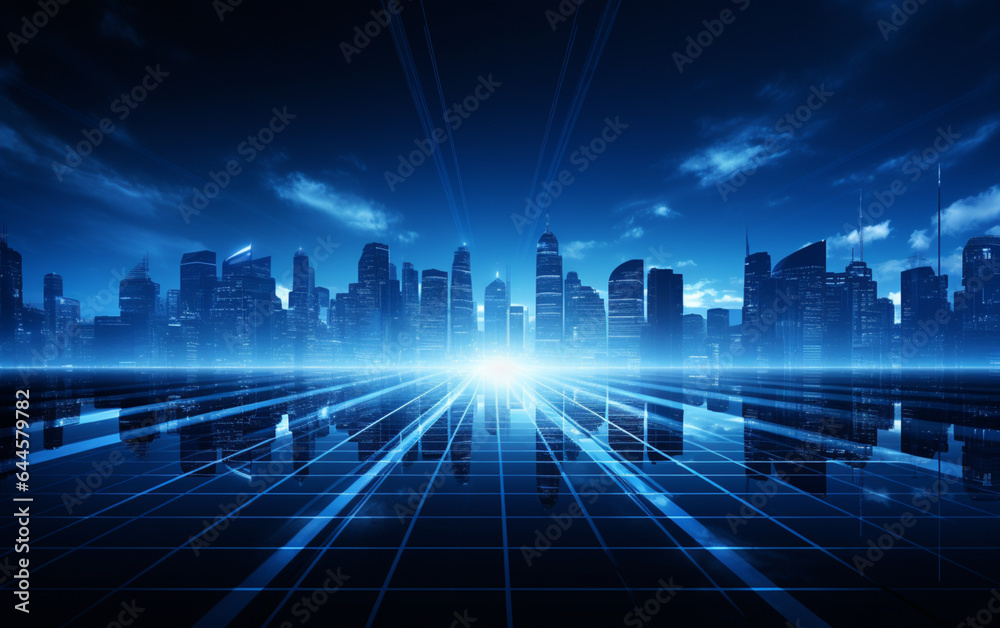 Obraz premium Abstract background dark blue with modern corporate concept