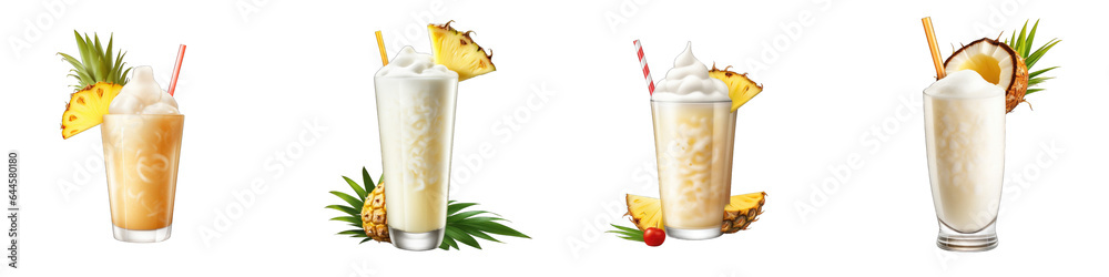 Piña Colada clipart collection, vector, icons isolated on transparent ...