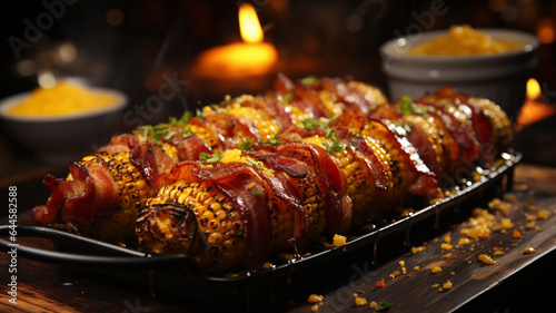 Wallpaper Mural grilled meat with vegetables and spices on a wooden background Torontodigital.ca