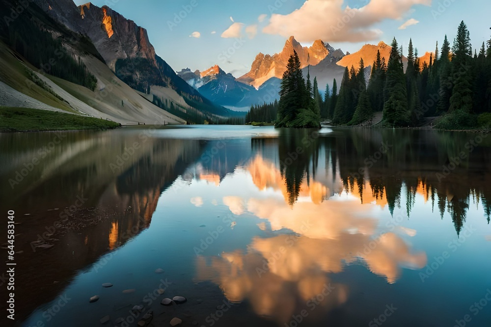 reflection in the mountains