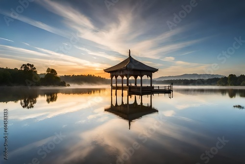 pavilion in the morning