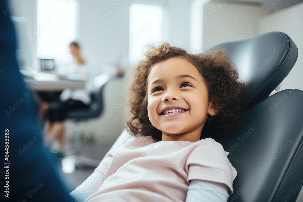 Female doctor examining latin hispanic child patient in hospital, modern clinic, mental health assessment, child wellness concept