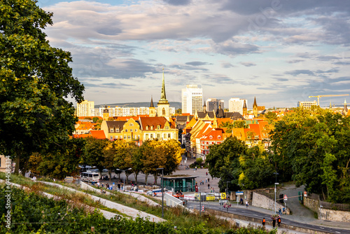 Spätsommer Spaziergang durch die Landeshauptstadt von Thüringen - Erfurt - Deutschland