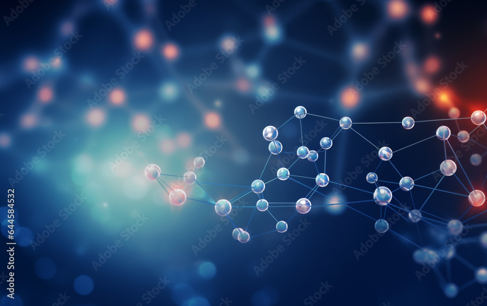 Science background with molecule or atom, abstract structure for science or medical Science background with molecule or atom, abstract structure for science or medical