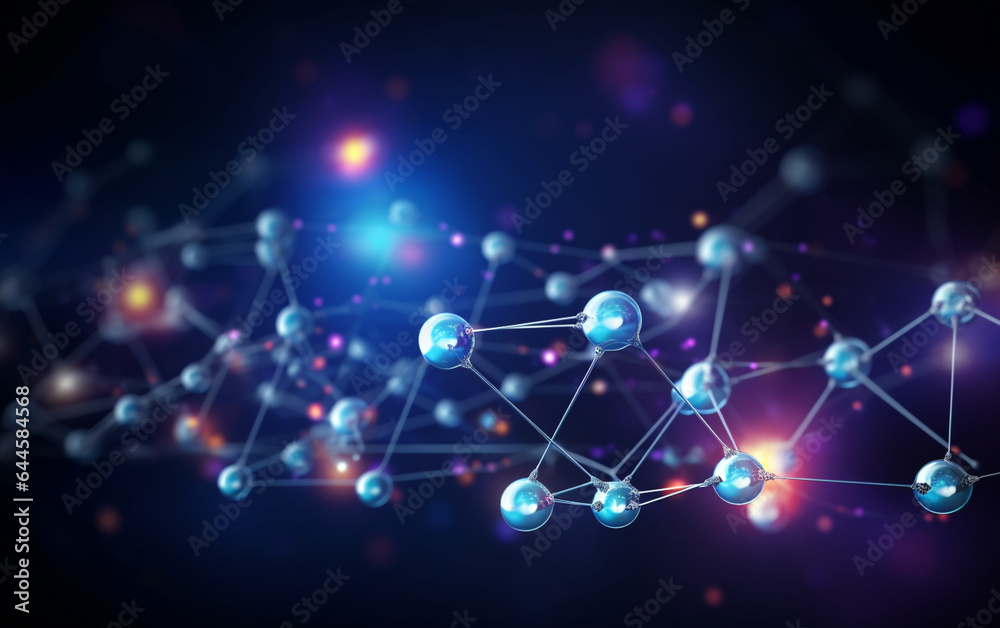 Science background with molecule or atom, abstract structure for science or medical Science background with molecule or atom, abstract structure for science or medical