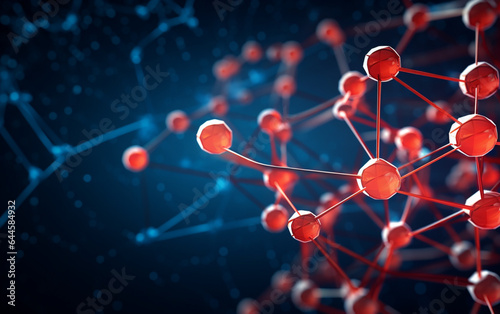 Science background with molecule or atom, abstract structure for science or medical