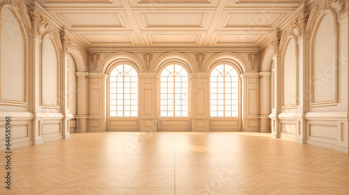 Empty room with visible architectural details