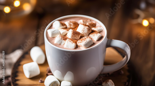 Hot chocolate with marshmallows.