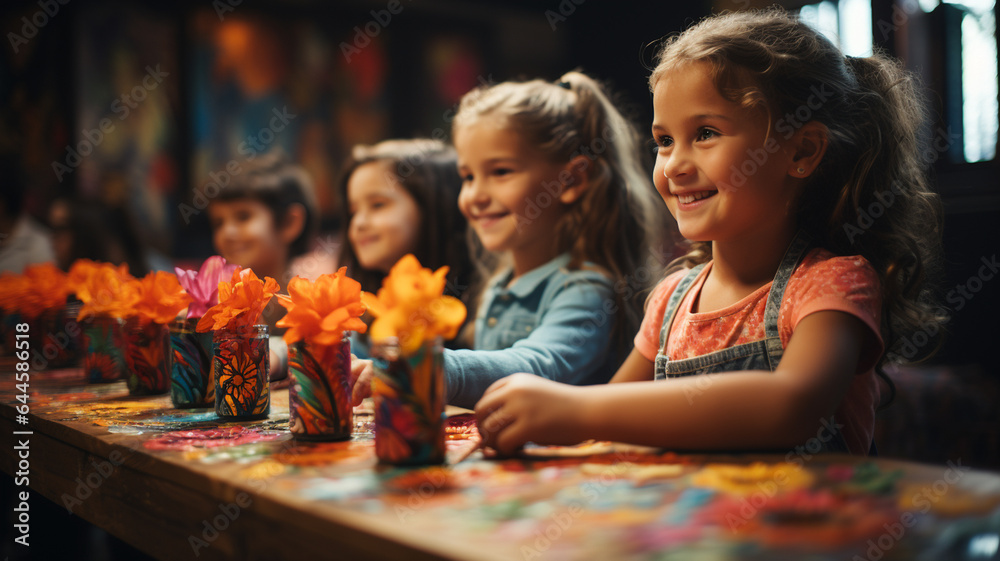 cute little kids painting cute little kids painting