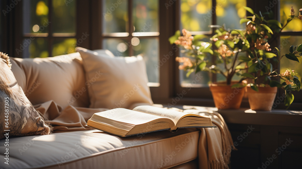 book on the window at sunset book on the window at sunset