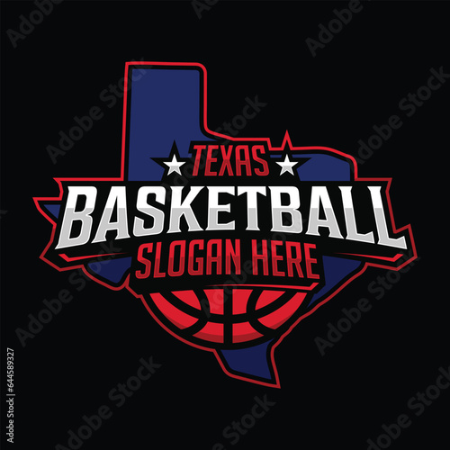 Texas Basketball team logo emblem in modern style