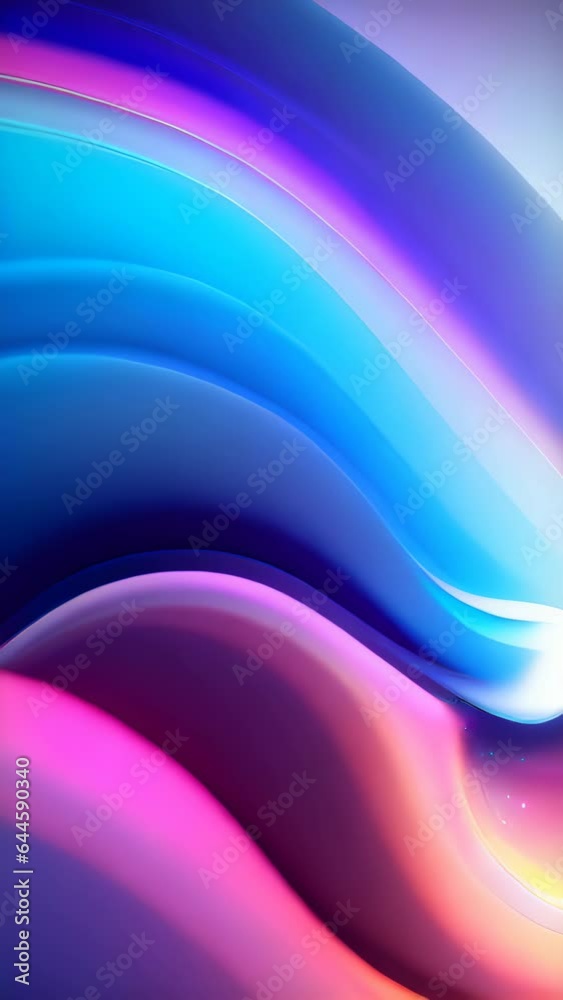 Vertical Abstract Wavy shiny Smooth Liquid gradient Pattern. Mobile ...