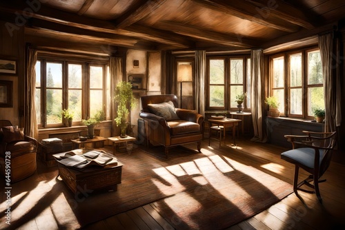 Sunlight filtering through the windows of a quaint traditional home, creating an inviting atmosphere  © Fahad
