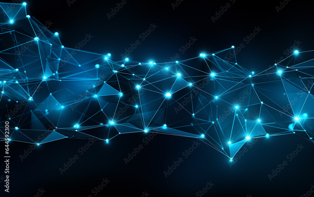Abstract plexus blue geometrical shapes connection Abstract plexus blue geometrical shapes connection