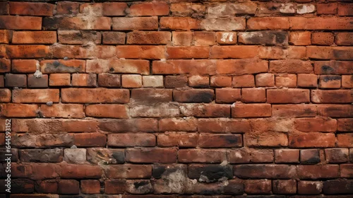 Obraz ceglasta ściana, biała cegła, tynk popękany zabarwiony