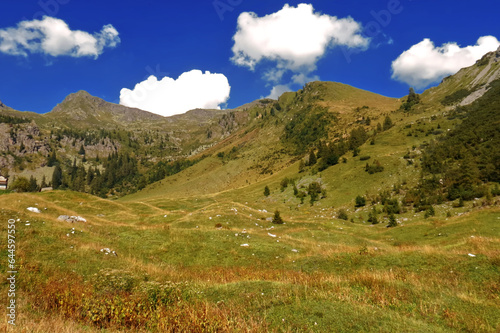 Panorama of the Bergamo Orobie Alps.