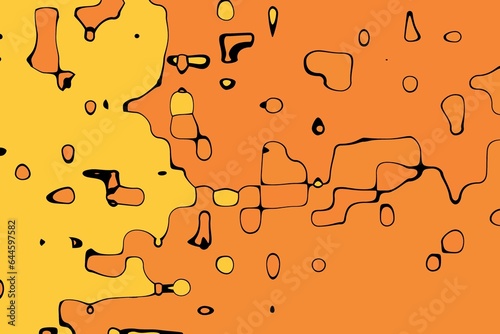 water drops on a yellow background.  