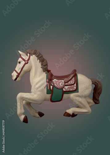 Carousel wooden horse 