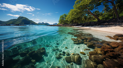 tropical beach in seychelles