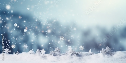 Shiny Snowy Merry Christmas background.