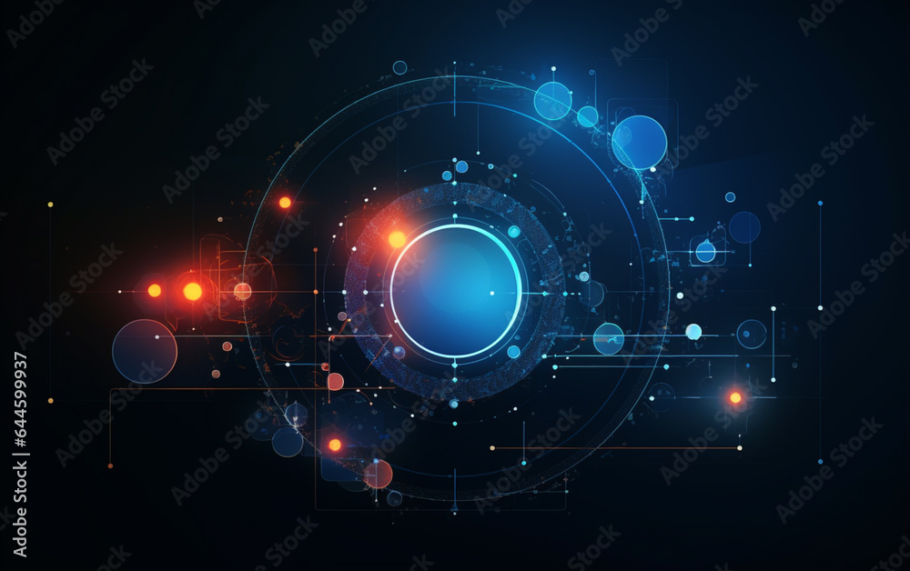 Obraz premium abstract technology Background, abstract technology particle