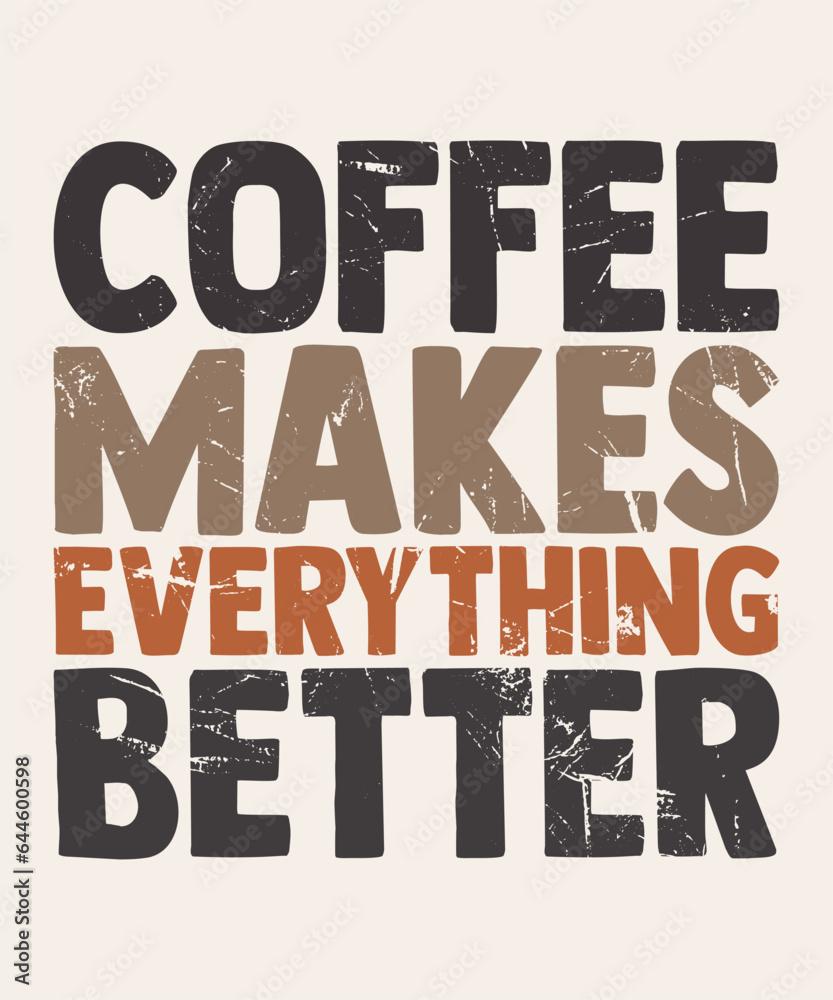Fototapeta premium Coffee Typography t-shirt design