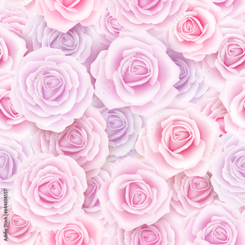 Seamless pattern with roses. Vector illustration