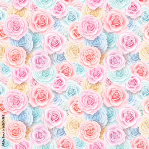 Seamless pattern with roses. Vector illustration