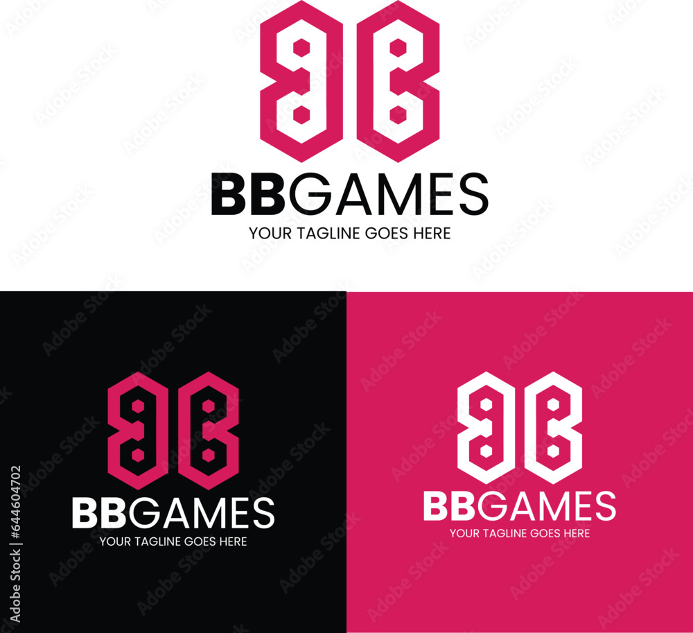 bb letter modern logo, gaming logo, minimal logo Stock Vector | Adobe Stock