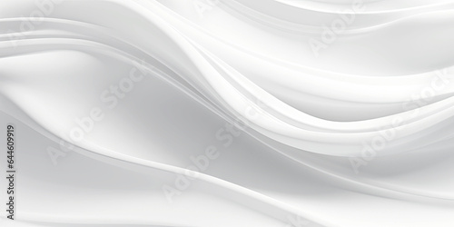 Abstract 3D Background, white grey wavy waves flowing liquid paint