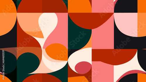 Abstract geometric vector pattern with transition effect