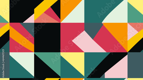 Colorful Geometric Vector Pattern Design