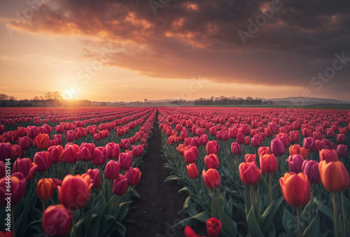 field of tulips #644615784