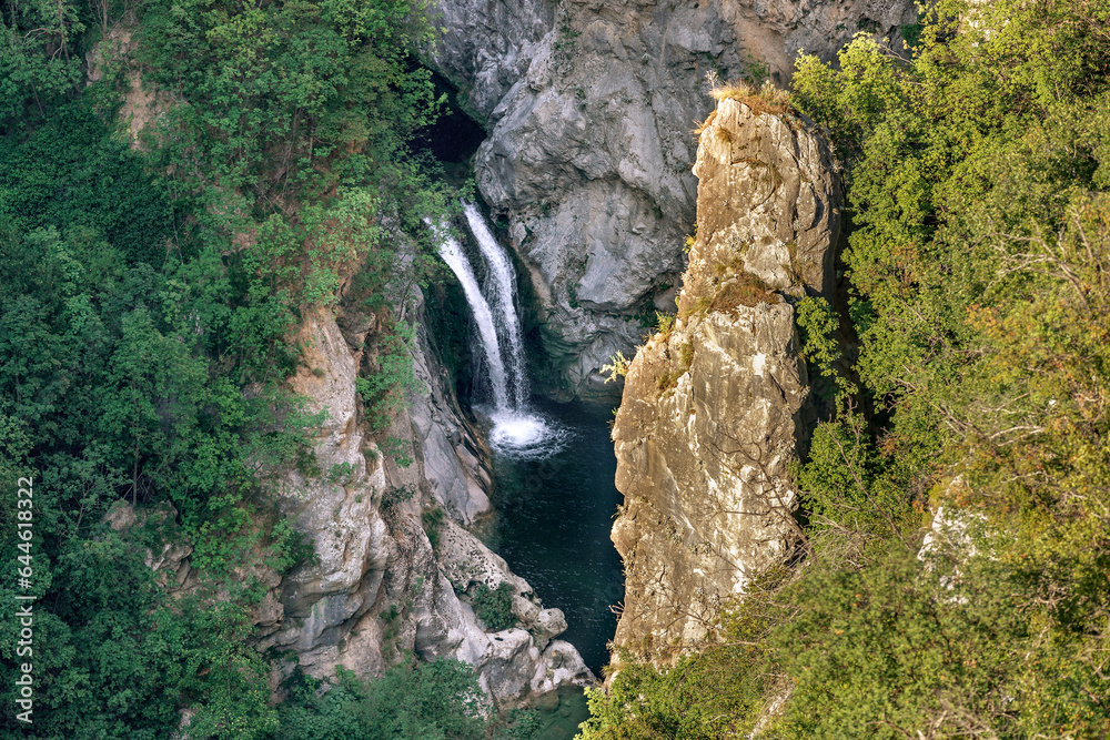 Gubavica waterfall on the Cetina River in Croatia. Slap Gubavica. 