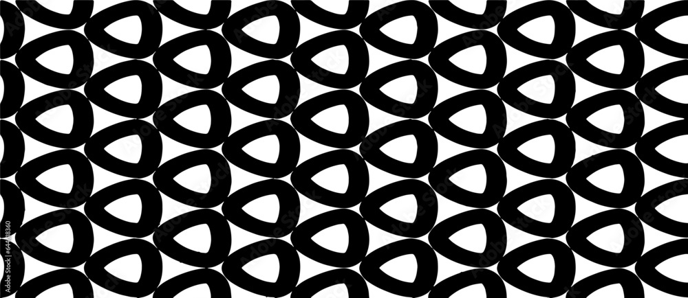 Fototapeta premium Black and white geometric pattern. Tileable texture background.