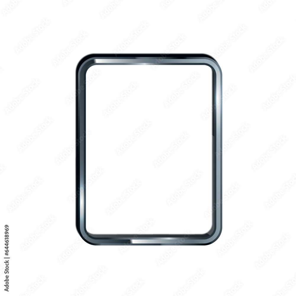 blank sign isolated on white. vector illustration. metal frame or badge. silver. blank sign isolated on white. vector illustration. metal frame or badge. silver.