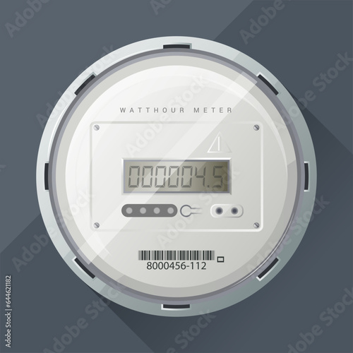 Electrical Power Meter - Stock Illustration