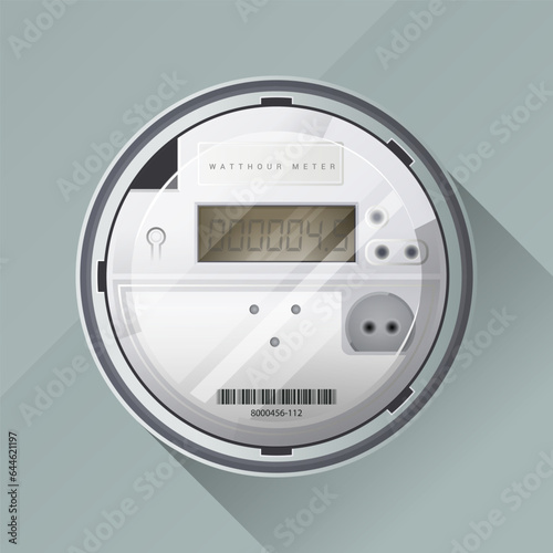 Electrical Power Meter - Stock Illustration