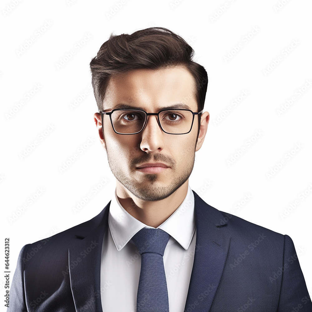 business man on a white clear background. create with generative AI technology business man on a white clear background. create with generative AI technology